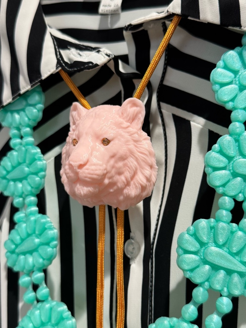 NWT Lion Statement Bolo Tie-Necklace